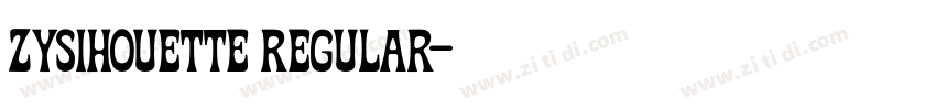 ZYSihouette Regular字体转换